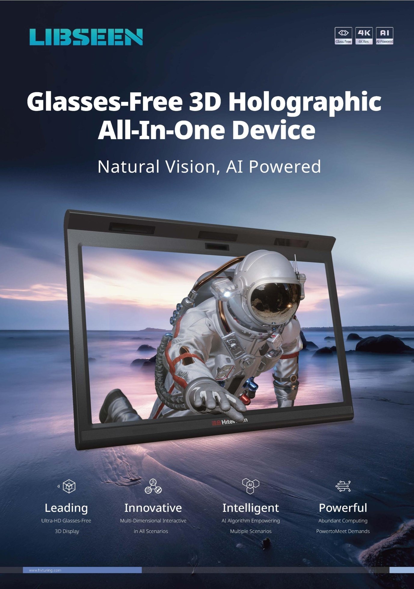 LIBSEEN T1 Glasses-Free 3D All-In-One Device — Natural Vision, AI Powered